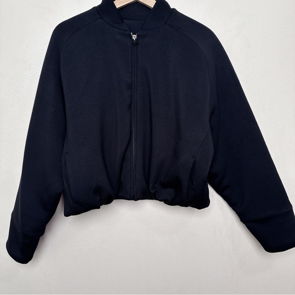 Leze The Label Womens Medium Weighted Harlow Cropped Basic Jacket In Black - Picture 8 of 14